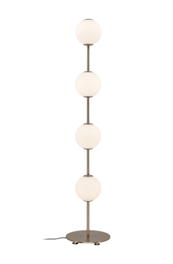 Audrey vloerlamp, messing/opal