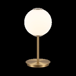 Audrey Move batterijlamp / tafellamp, messing/opal