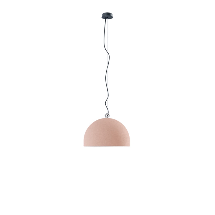 Urban Concrete 50 hanglamp, stoffig roze