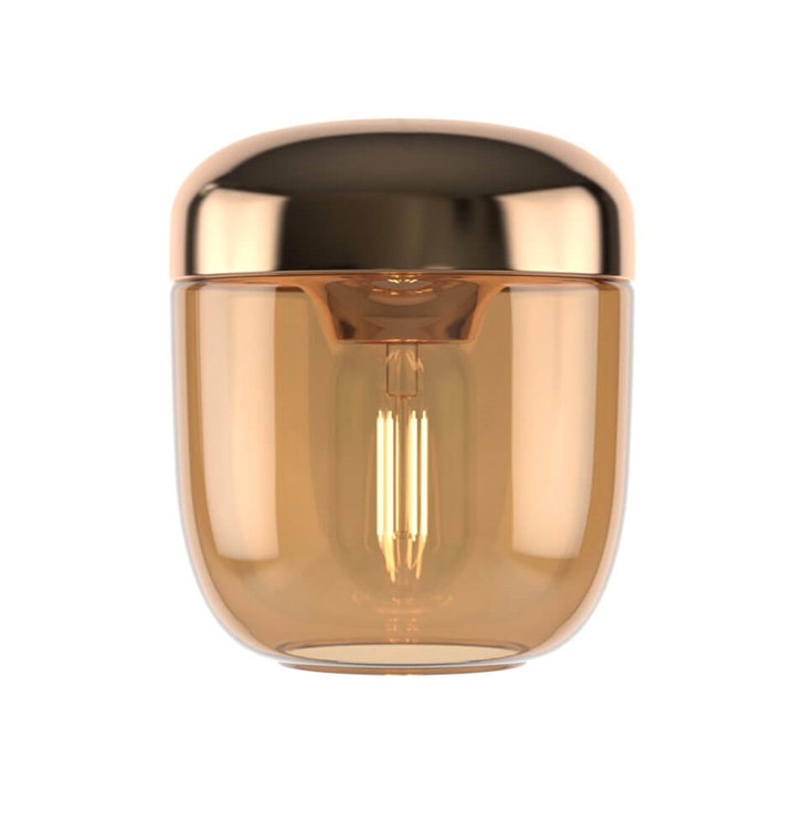 Acorn kap, amber/messing