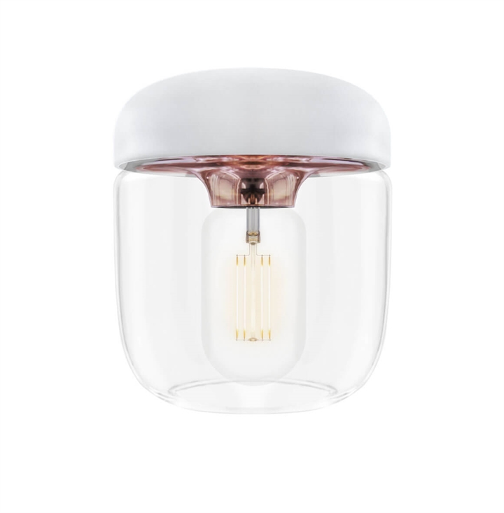 Acorn kap, wit/koper