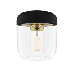 Acorn kap, zwart/messing