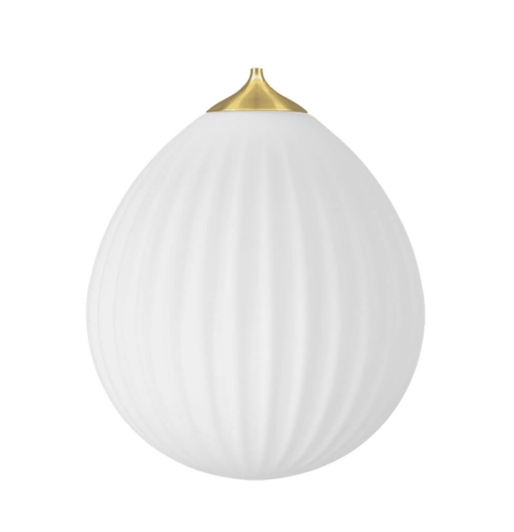 Around the World grote pendelkap, opaal/messing