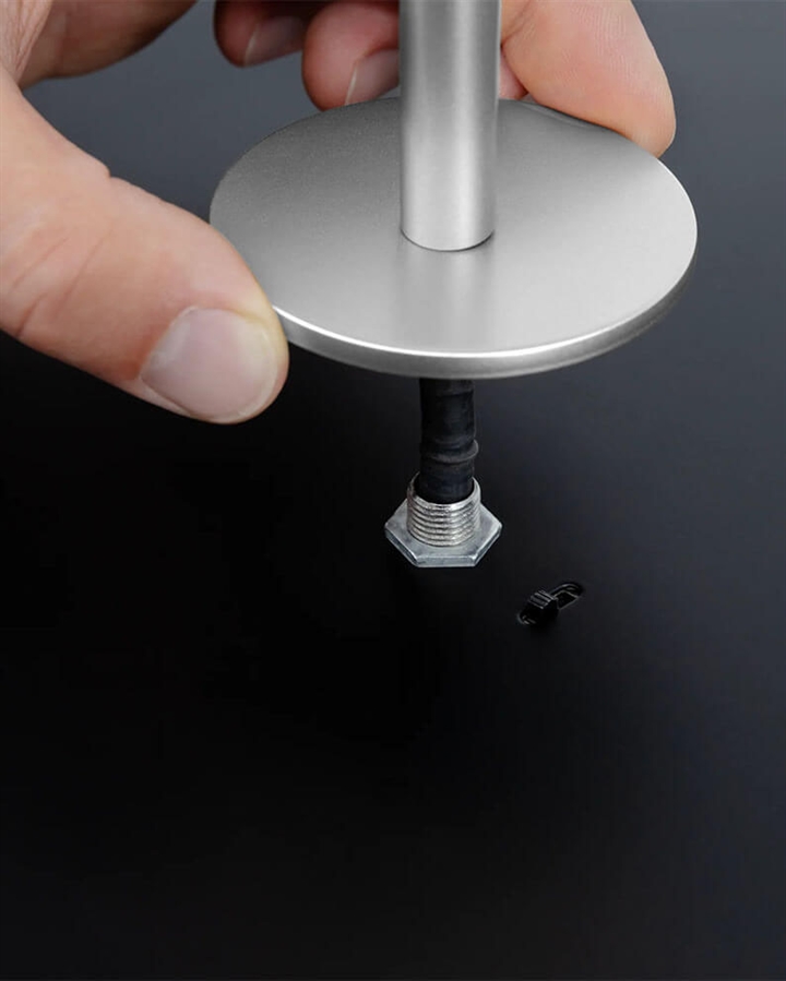 Verborgen dimmer op Asteria Plus in zwart/staal