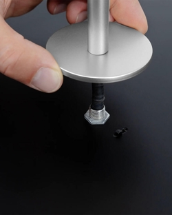 Verborgen dimmer op Asteria Plus in zwart/staal