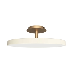 Asteria Up large plafondlamp, pearl wit/messing