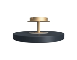 Asteria Up medium plafondlamp, antraciet/messing
