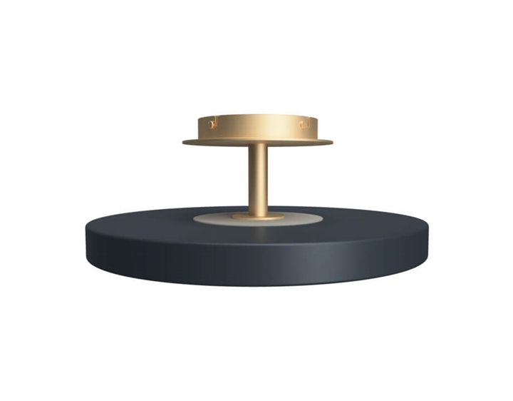 Asteria Up medium plafondlamp, antraciet/messing