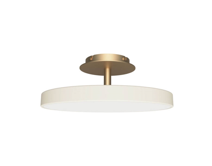 Asteria Up medium plafondlamp, pearl wit/messing
