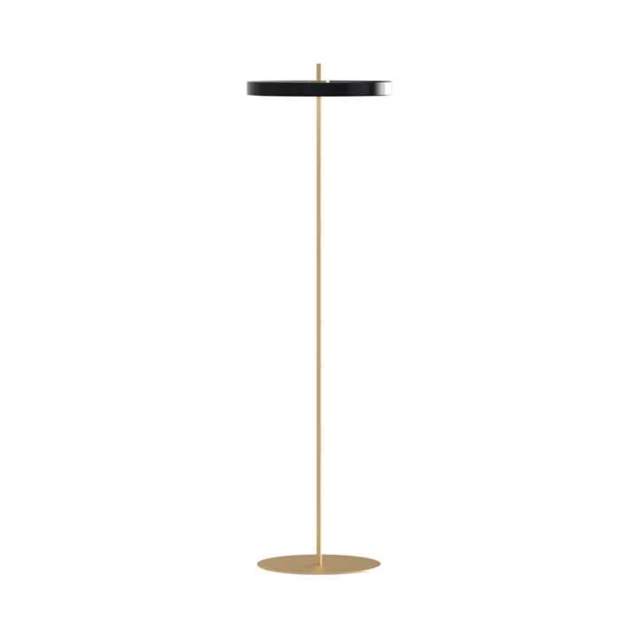 Asteria vloerlamp, zwart/messing