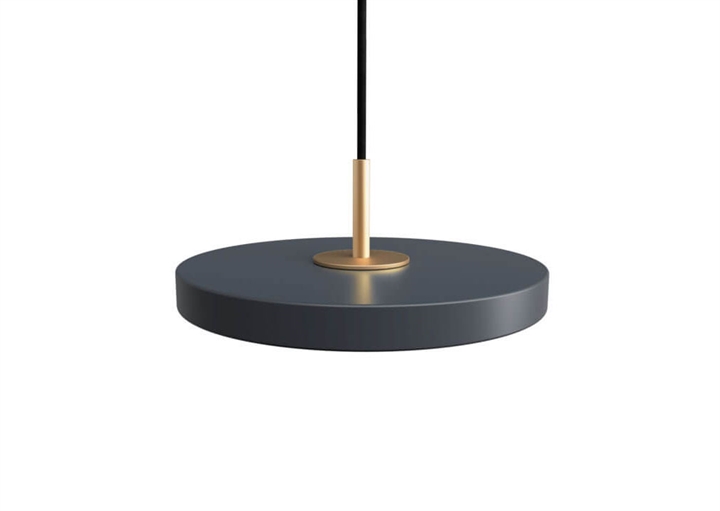 Asteria micro hanglamp, antraciet/messing