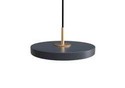 Asteria micro hanglamp, antraciet/messing