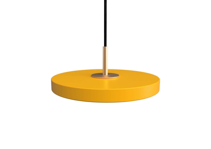 Asteria micro hanglamp, saffraan geel/messing