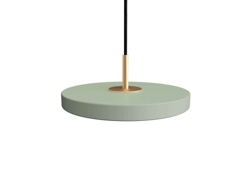 Asteria micro hanglamp, olive groen/messing