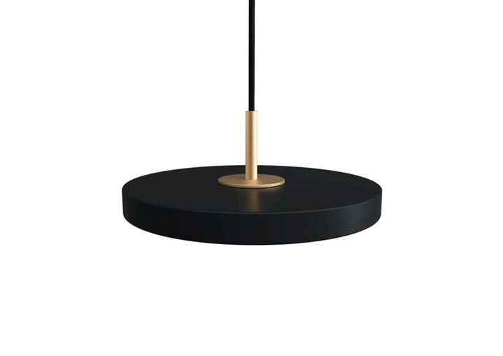 Asteria micro hanglamp, zwart/messing