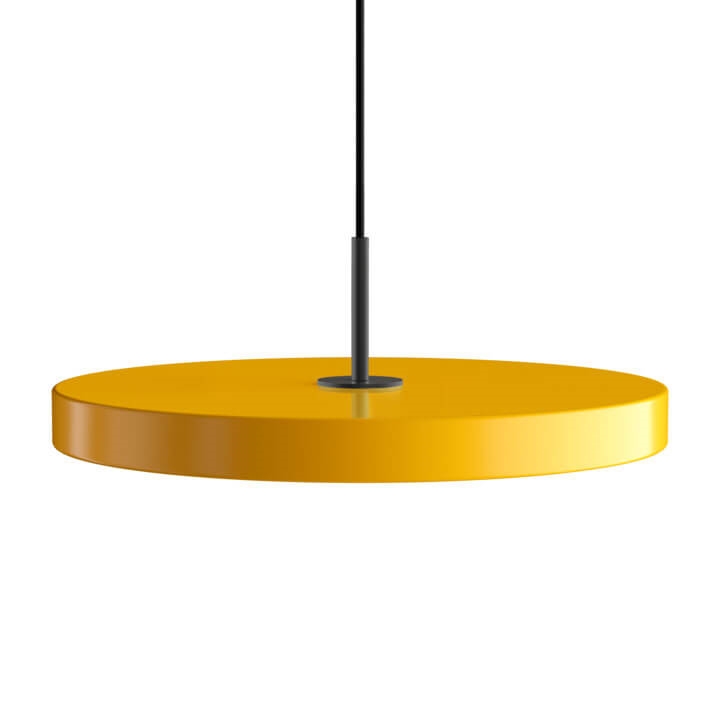 Asteria medium hanglamp, saffraan geel/zwart