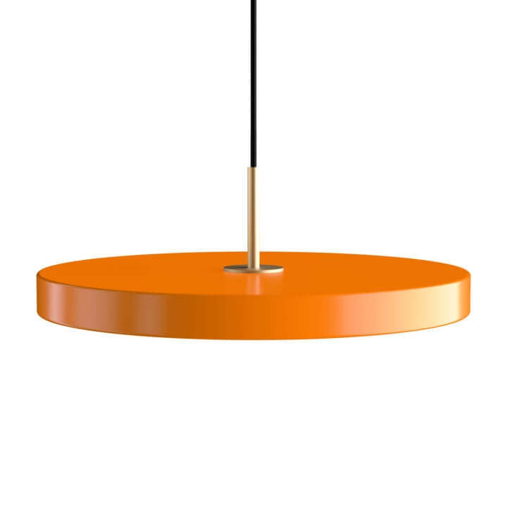 Asteria medium hanglamp, oranje/messing