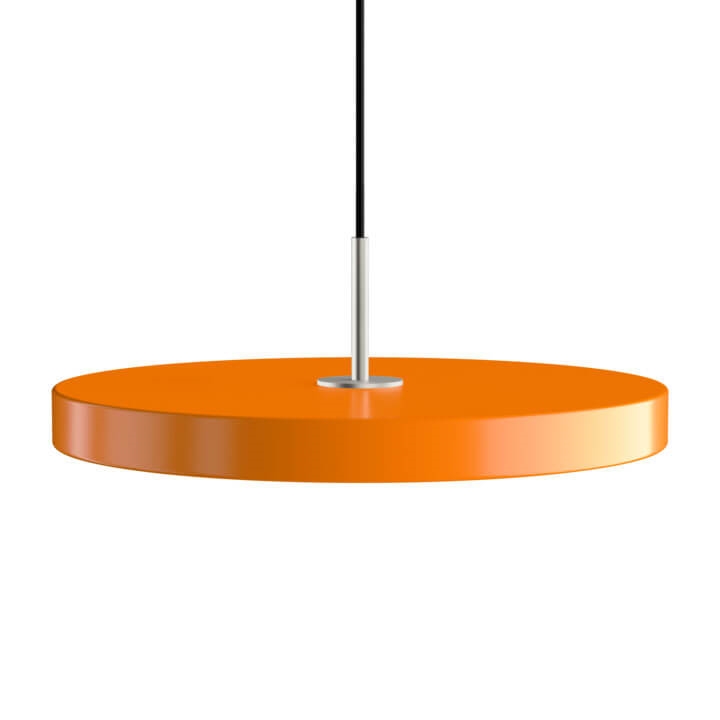 Asteria medium hanglamp, oranje/staal