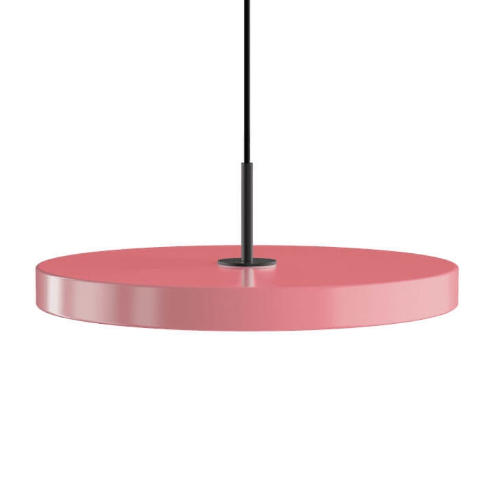 Asteria medium hanglamp, rose/zwart
