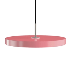 Asteria medium hanglamp, rose/staal