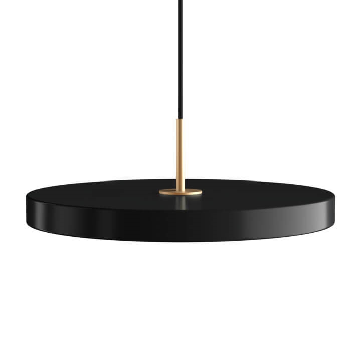 Asteria medium hanglamp, zwart/messing
