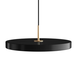Asteria medium hanglamp, zwart/messing