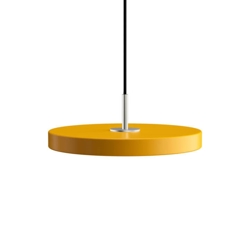 Asteria mini hanglamp, saffraan geel/staal