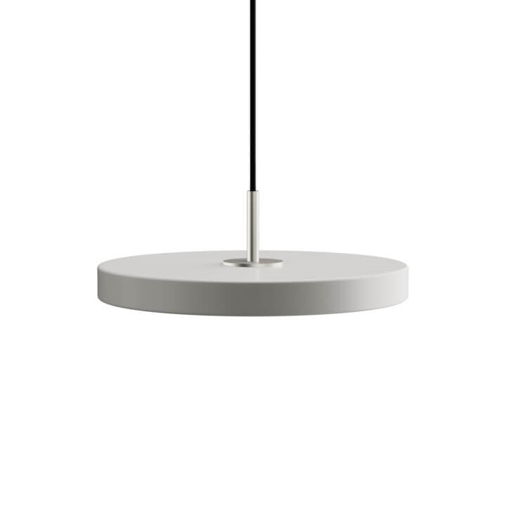 Asteria mini hanglamp, mist grijs/staal