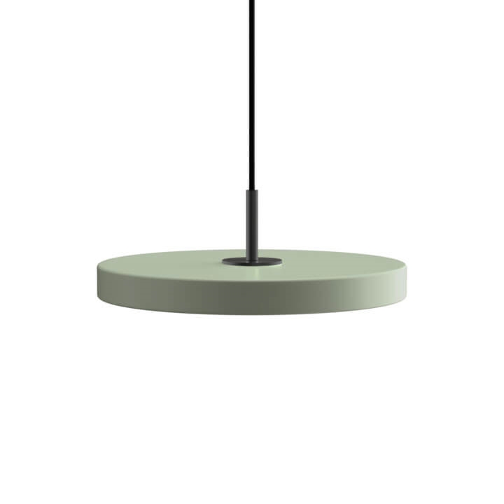 Asteria mini hanglamp, olive groen/zwart