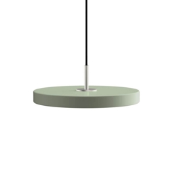 Asteria mini hanglamp, olijfgroen/staal