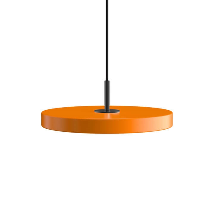 Asteria mini hanglamp, oranje/zwart