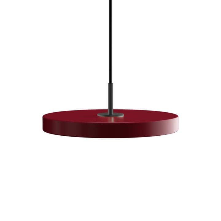 Asteria mini hanglamp, ruby rood/zwart