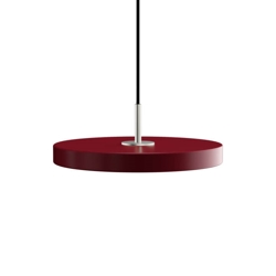 Asteria mini hanglamp, ruby rood/staal