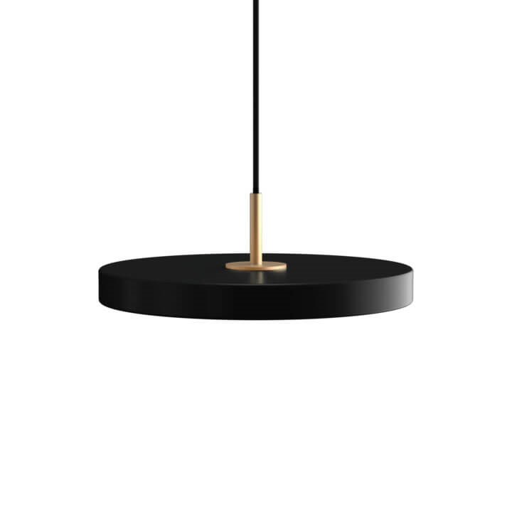 Asteria mini hanglamp, zwart/messing