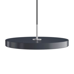 Asteria Plus medium hanglamp, antraciet/staal