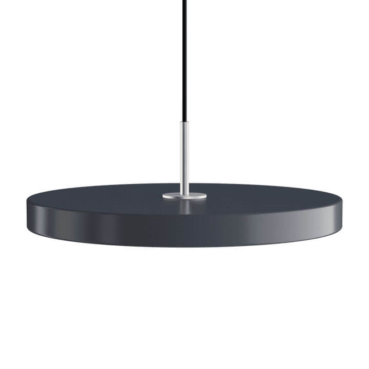 Asteria Plus medium hanglamp, antraciet/staal