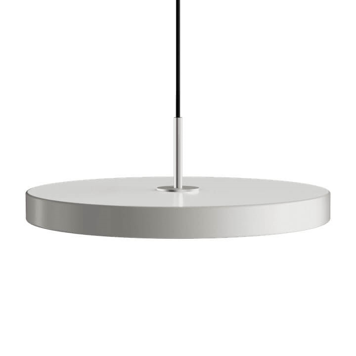 Asteria Plus medium hanglamp, mist grijs/staal