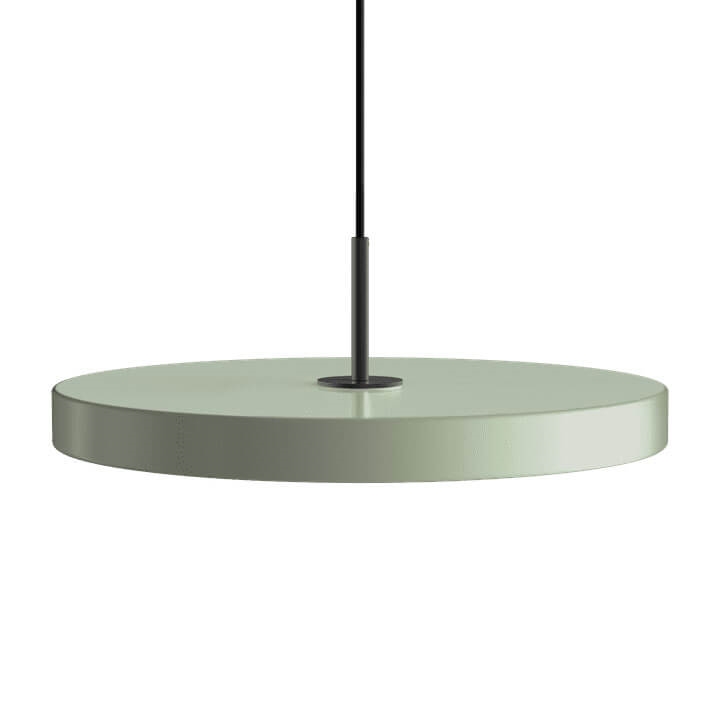 Asteria Plus medium hanglamp, olive groen/zwart