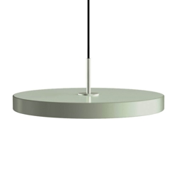 Asteria Plus medium hanglamp, olive groen/staal