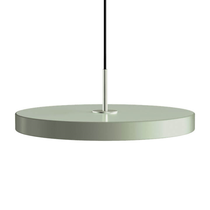 Asteria Plus medium hanglamp, olive groen/staal