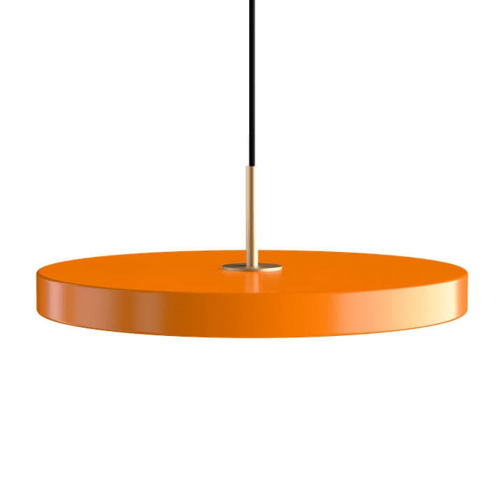 Asteria Plus medium hanglamp, oranje/messing