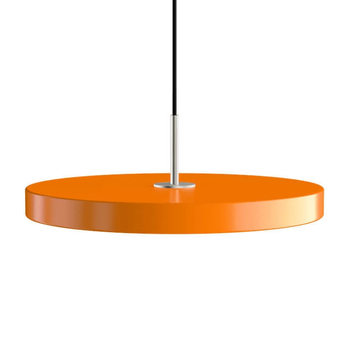 Asteria Plus medium hanglamp, oranje/staal