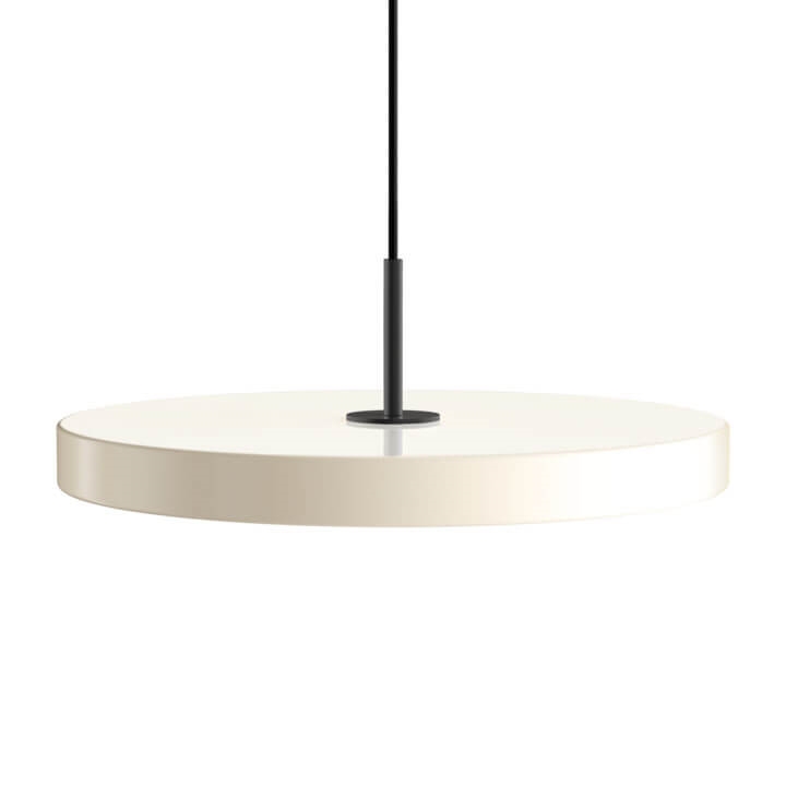 Asteria Plus medium hanglamp, pearl wit/zwart