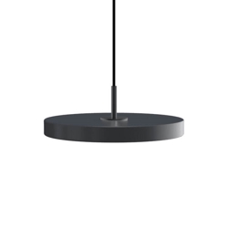 Asteria Plus mini hanglamp, antraciet/zwart