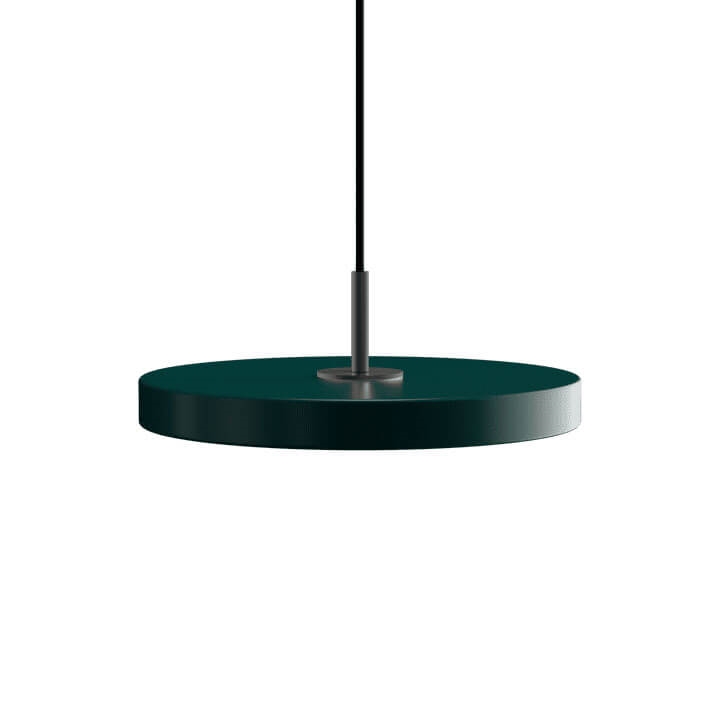 Asteria Plus mini hanglamp, forest groen/zwart