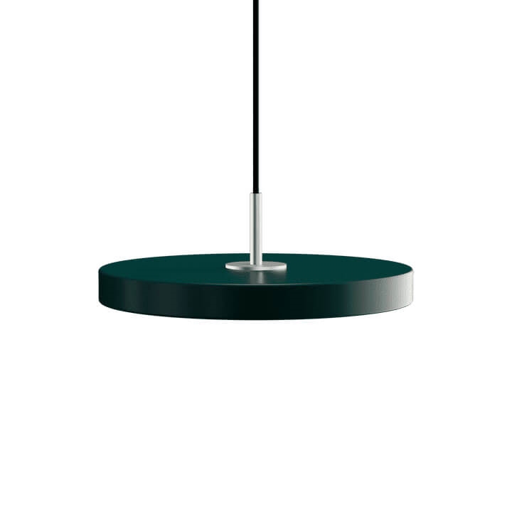 Asteria Plus mini hanglamp, forest groen/staal