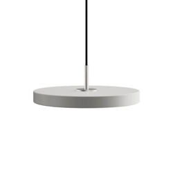 Asteria Plus mini hanglamp, mist grijs/staal