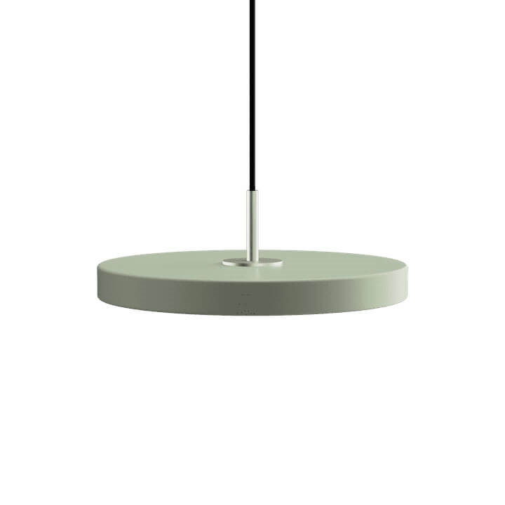 Asteria Plus mini hanglamp, olive groen/staal