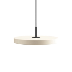Asteria Plus mini hanglamp, pearl wit/zwart