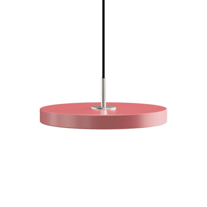 Asteria Plus mini hanglamp, rose/staal